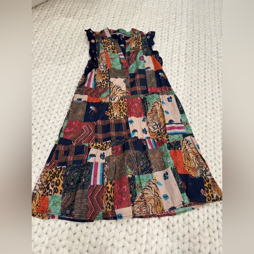 Pilcro Multicolor Patchwork Midi Dress - image 1